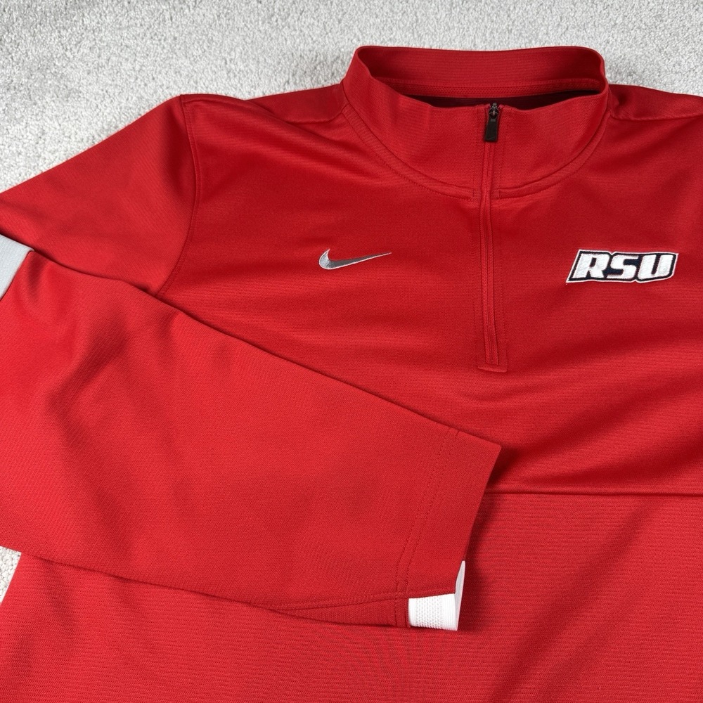 Rogers State University Hillcats Adult XL 1/4 Zip Pullover Red ~ Claremore, OK